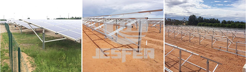 Double Pile PV Solar Ground Mounted Structures Kits