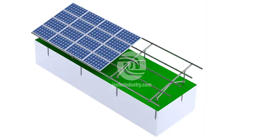 チェコ共和国の太陽光発電用モジュール取付構造